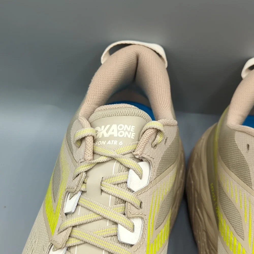 Hoka One One Stinson ATR 6 Running Shoes Dune Oxford Tan Size Men's 12 Womens 13